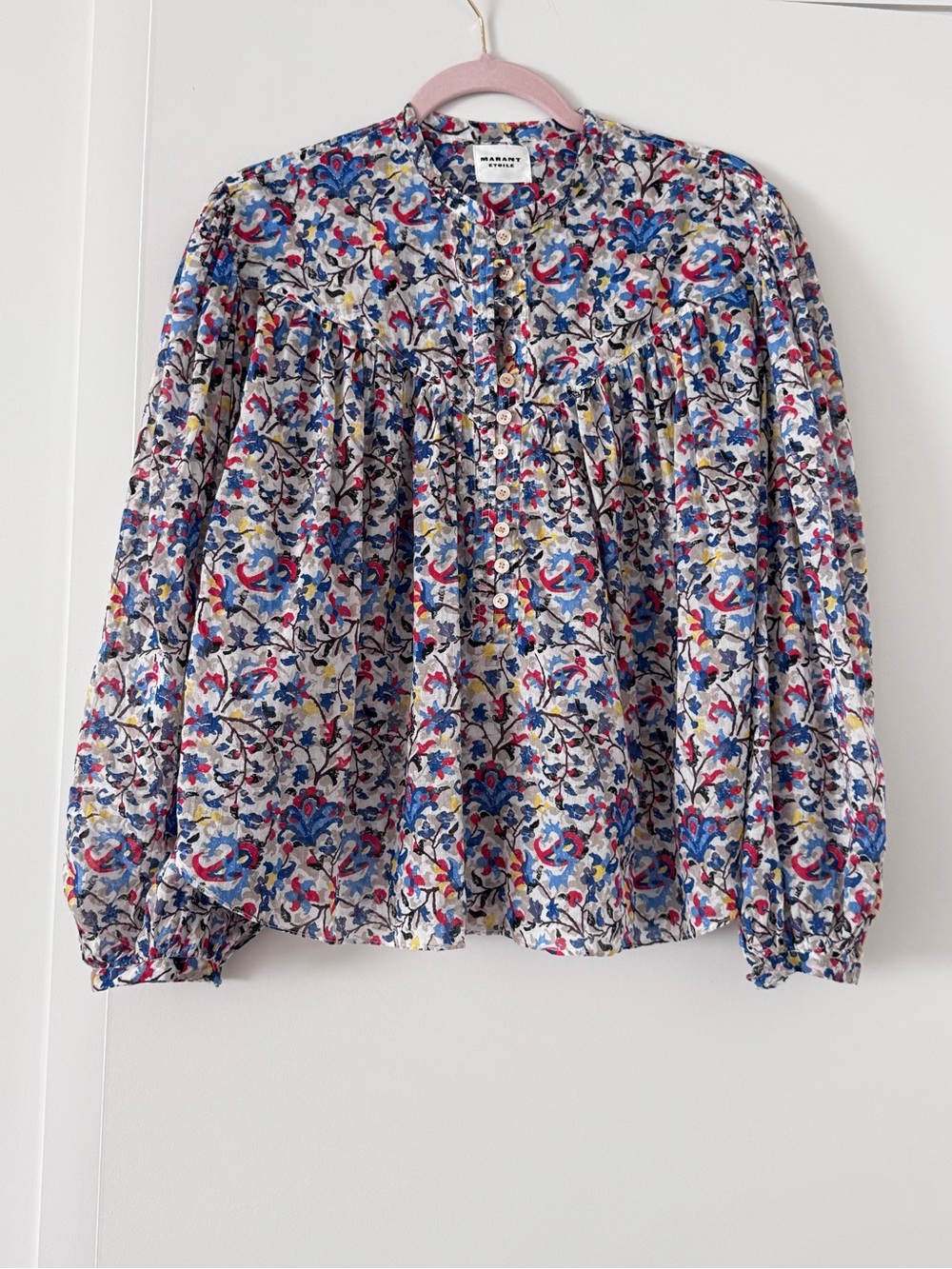Isabel Marant Étoile Multicolor Floral Button-Front Blouse - Blue/Pink
